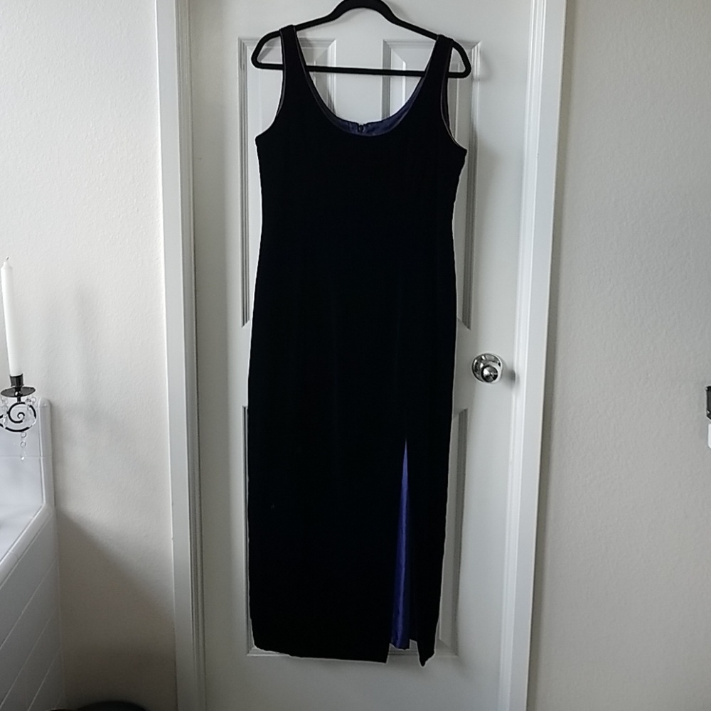 Blue Velvet Dress